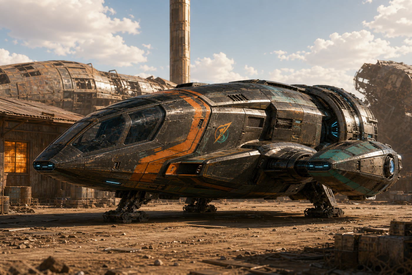 Asante freighter medium shot