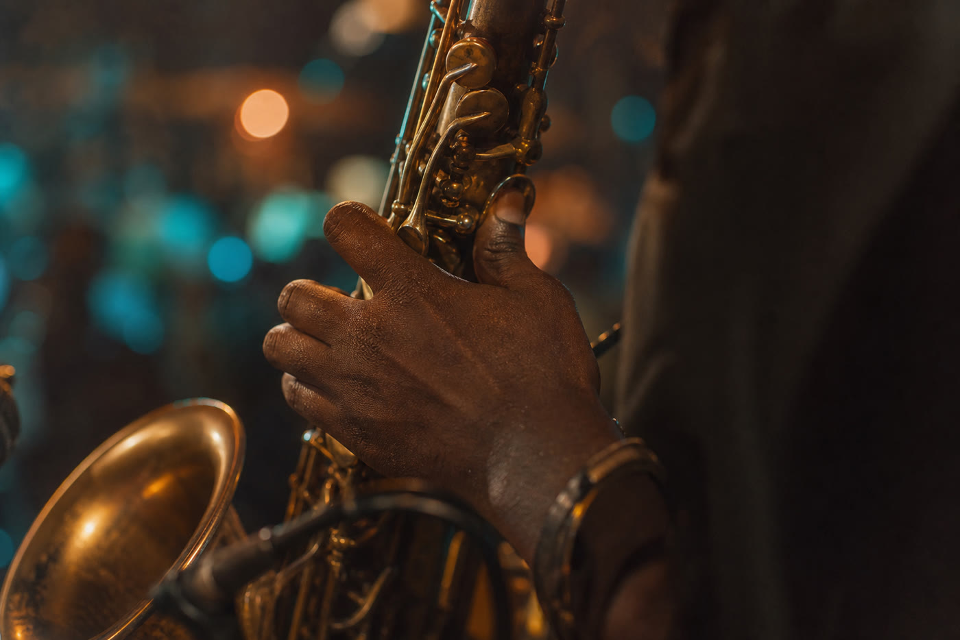 Blaq Timbre sax hands shallow depth of field