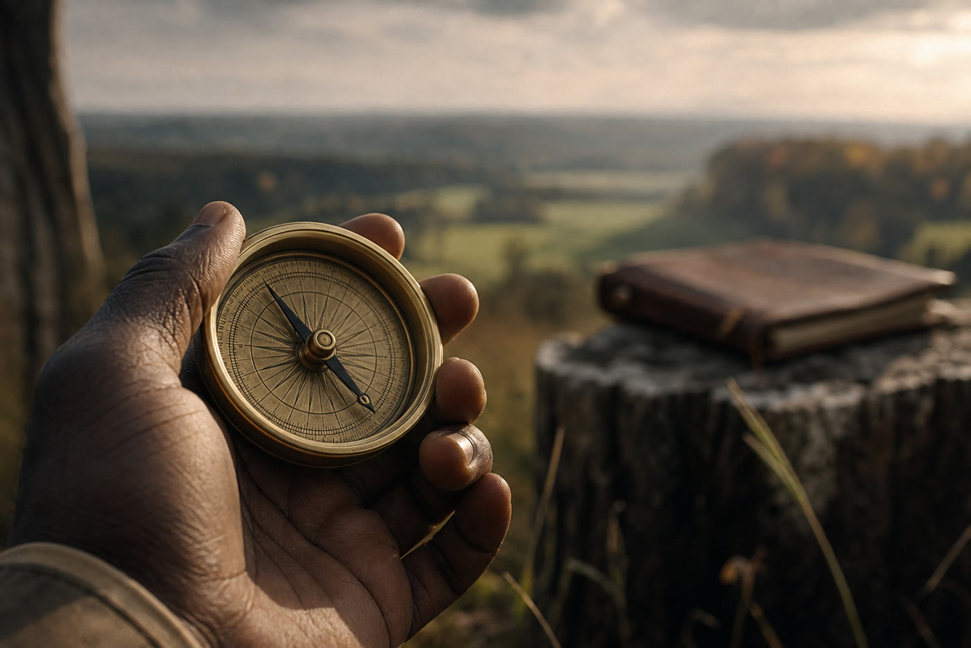 Banneker compass shallow depth of field